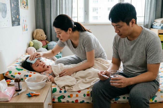 Con sốt cao li bì: Cha mẹ cần làm gì ngay và khi nào bắt buộc đến bệnh viện cấp cứu?